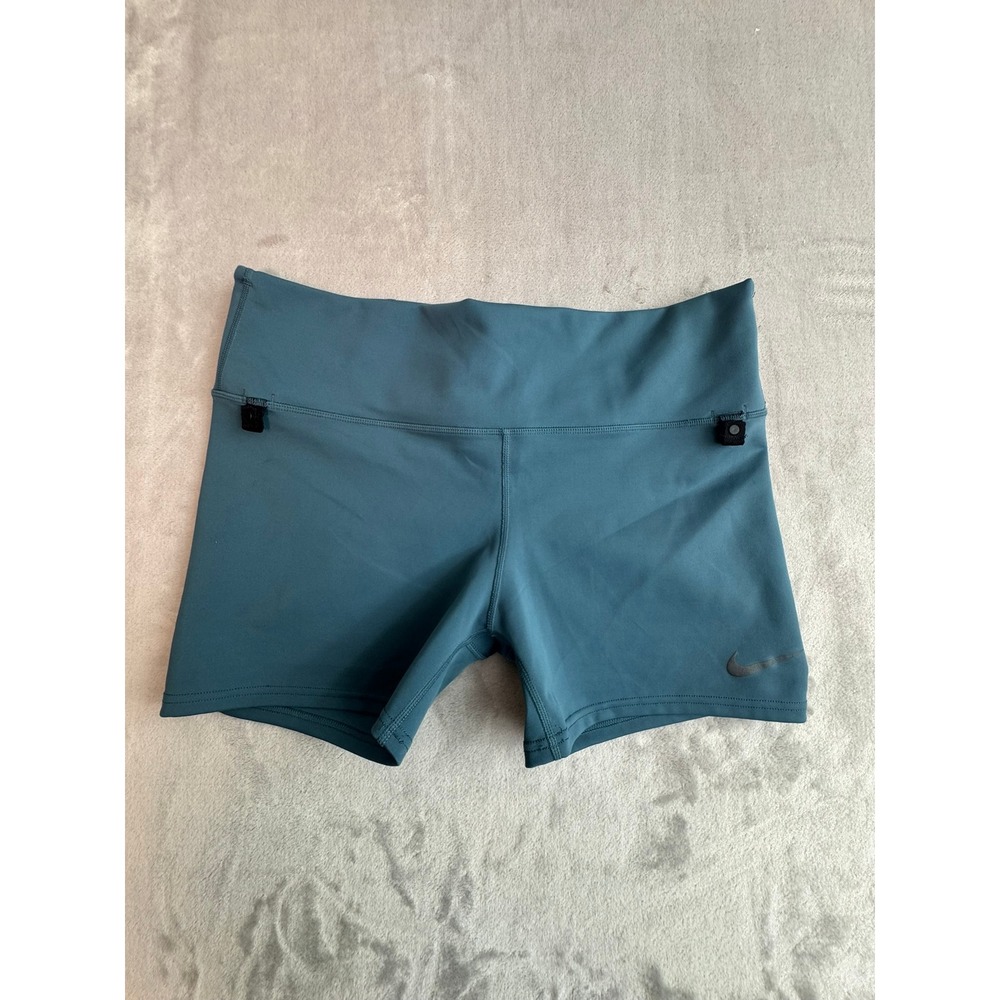 Nike Running Division Dri-FIT Teal Compression Shorts Womens XL 4 Inch Inseam
